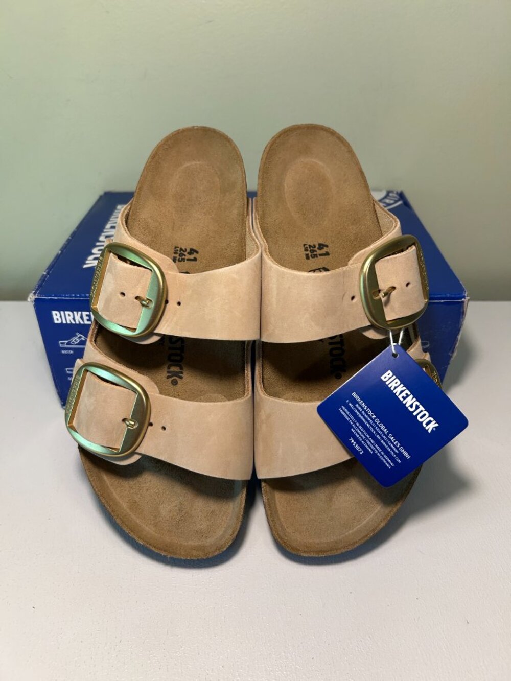 Birkenstock Women's Arizona Big Buckle Nubuck Leather Sandals